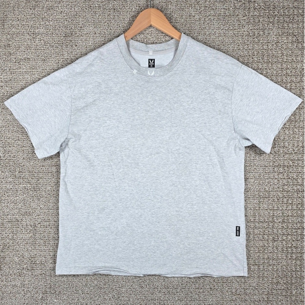 ASRV Mens Tech Essential DSG-0797 Gray Oversized Short Sleeve T-Shirt Sz Medium